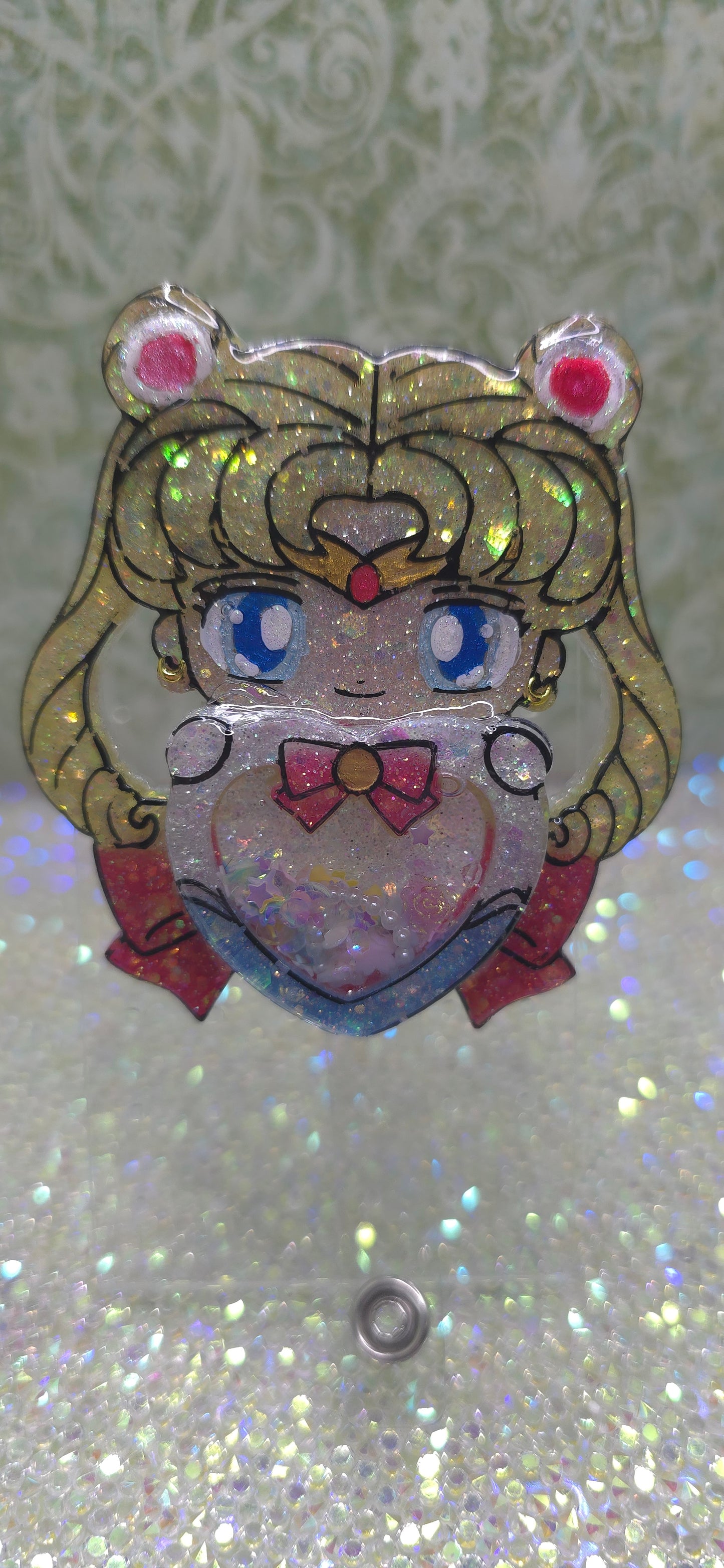 Made to Order Sailor Moon Sailor Scout Inspired Shaker for Popsocket Keychain Badge Reel