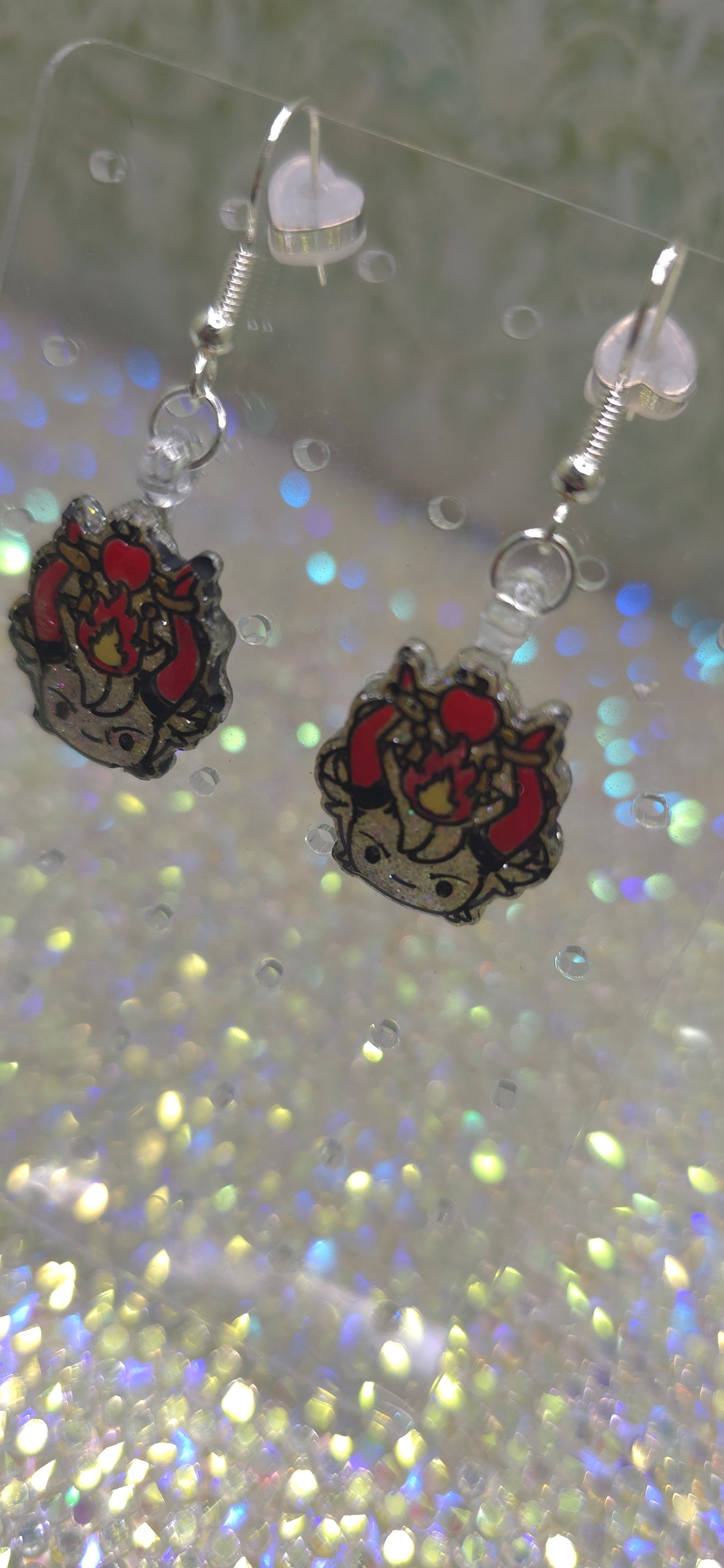 Made to Order Angry Lucifer Hazbin Hotel Inspired Earrings Pendant Phone Charm