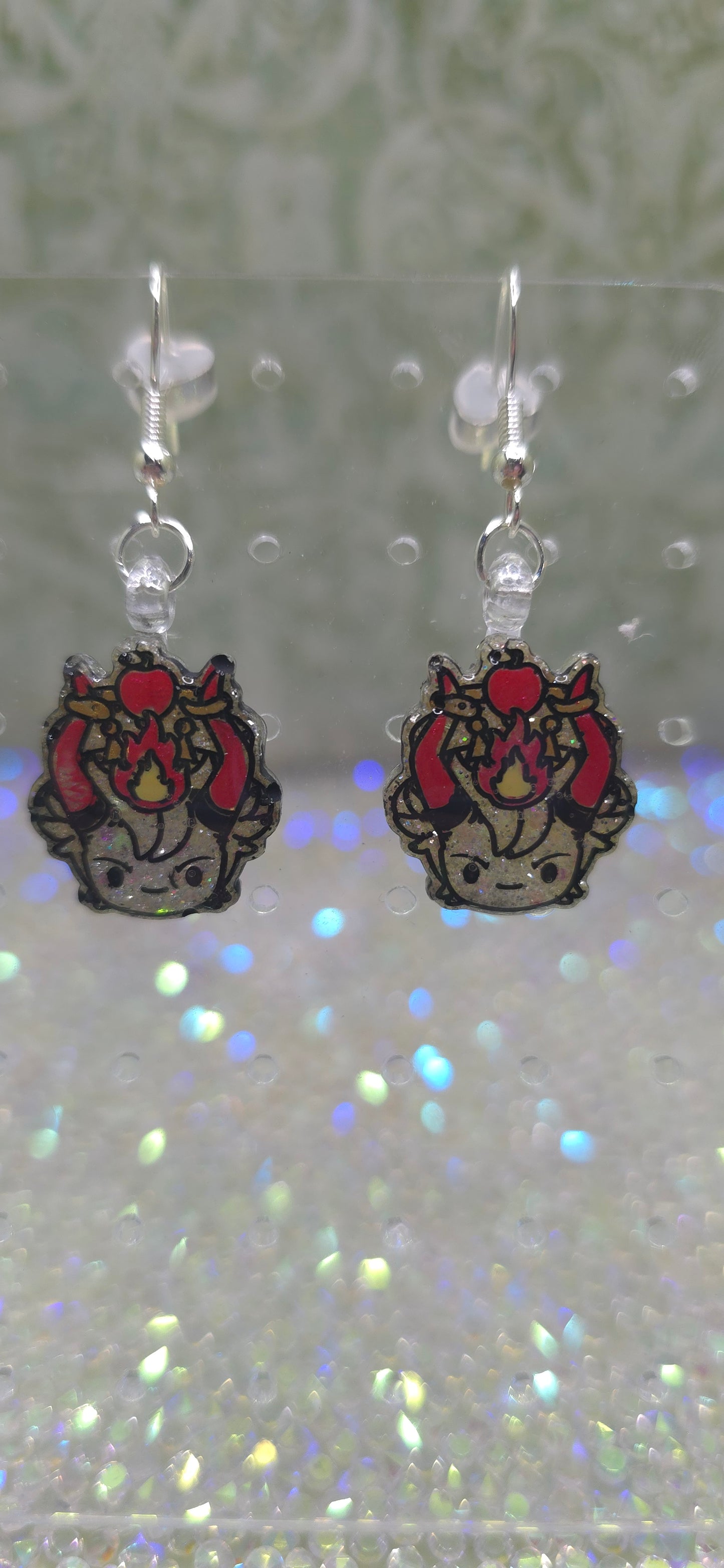 Made to Order Angry Lucifer Hazbin Hotel Inspired Earrings Pendant Phone Charm
