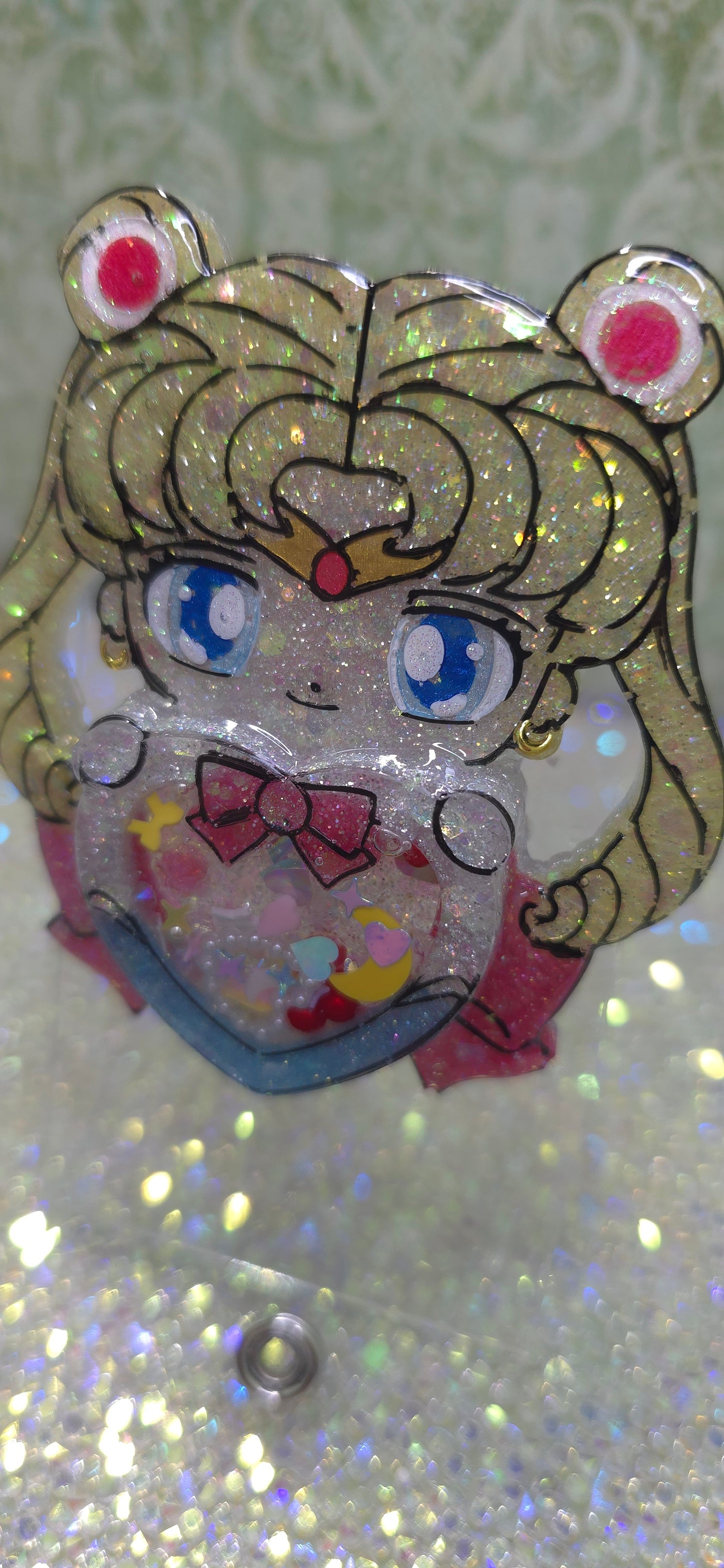 Made to Order Sailor Moon Sailor Scout Inspired Shaker for Popsocket Keychain Badge Reel