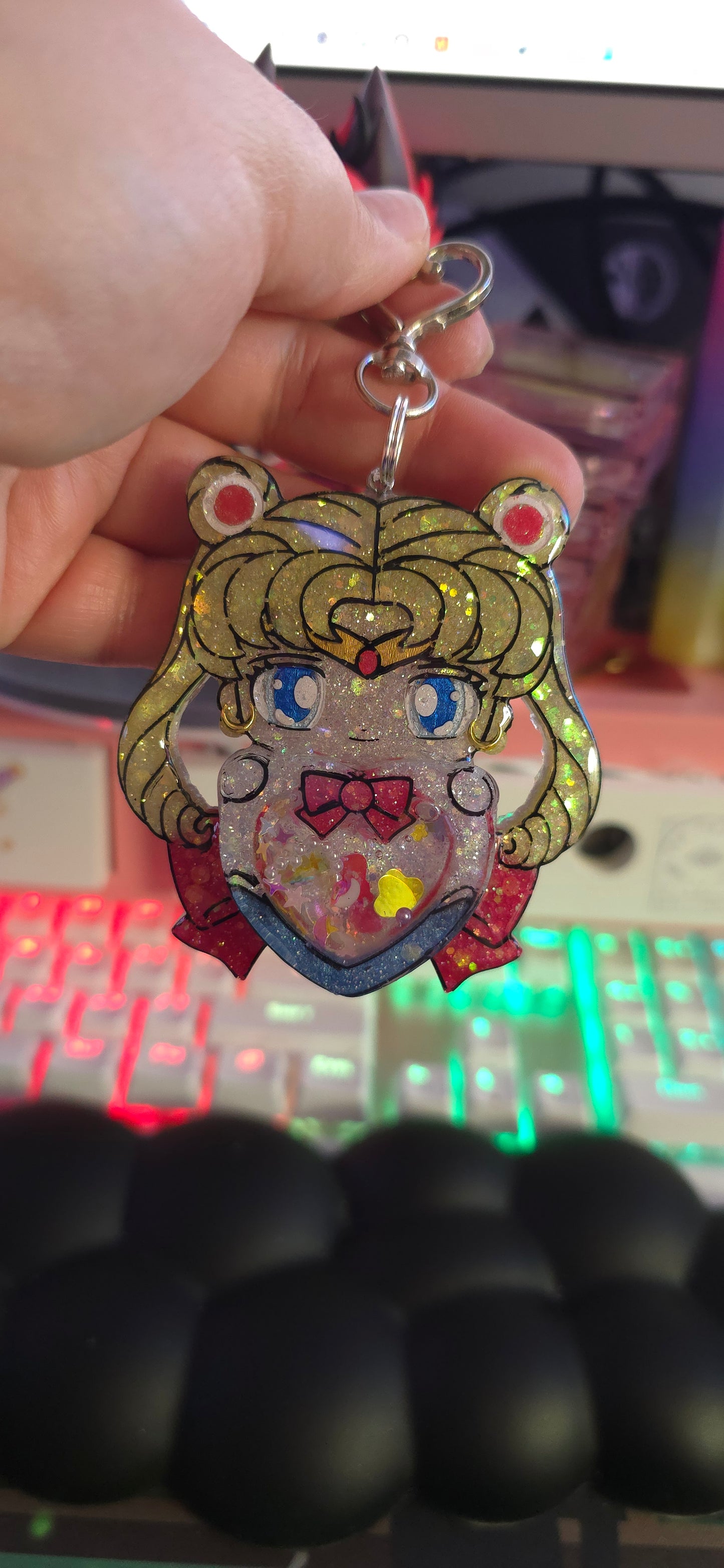 Made to Order Sailor Moon Sailor Scout Inspired Shaker for Popsocket Keychain Badge Reel